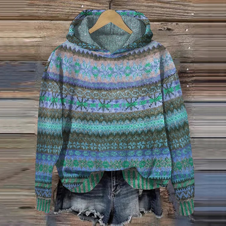Susan™ - Cozy Retro Knit Hoodie