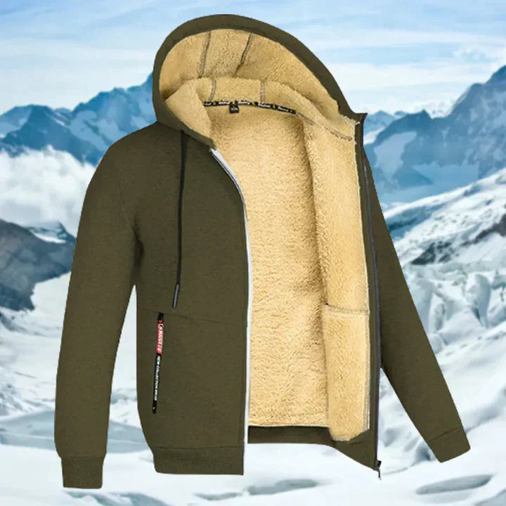 Arie™ - Men's Winter Coat with Hood and Fleece