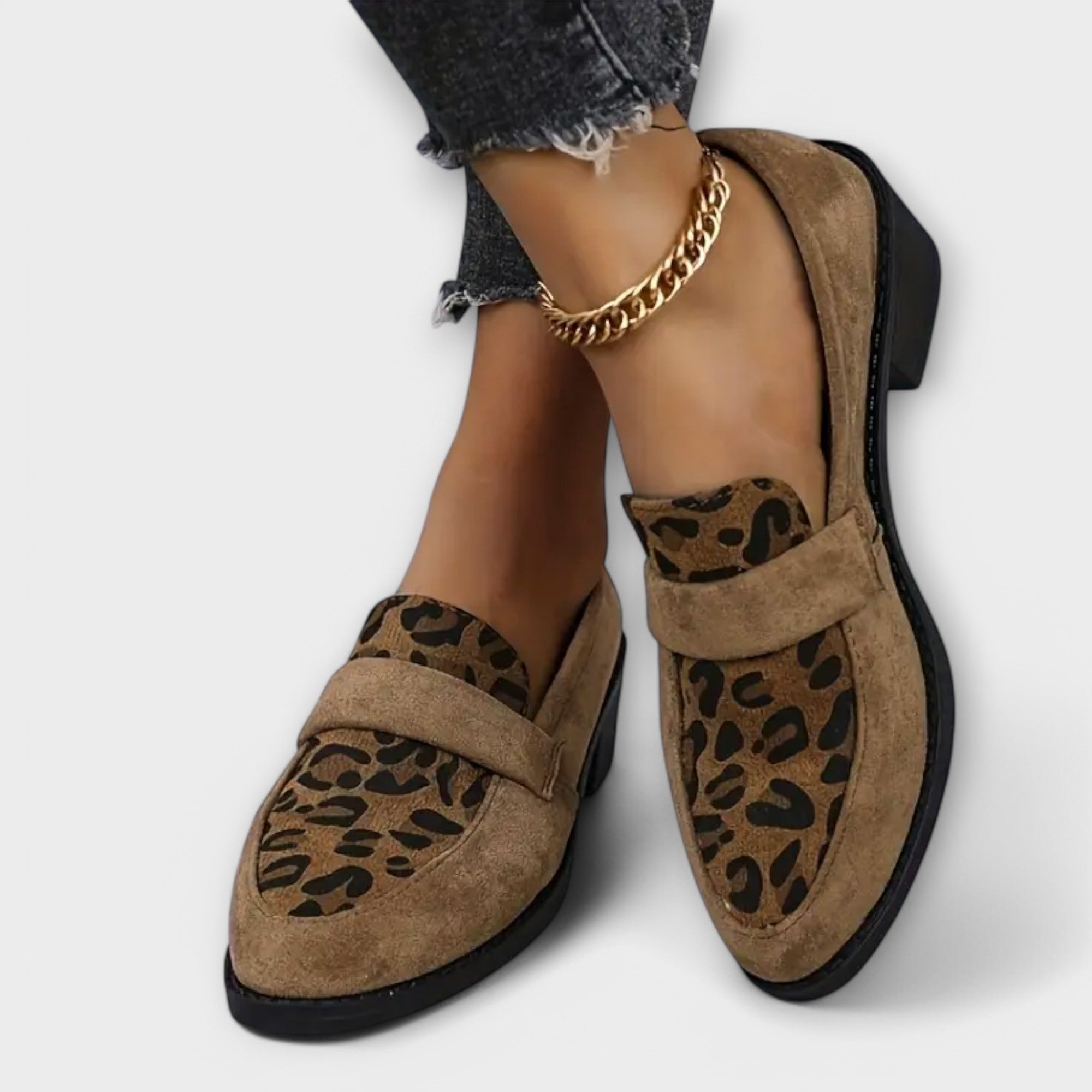 Perla™ - Chic Leopard Print Women's Footwear